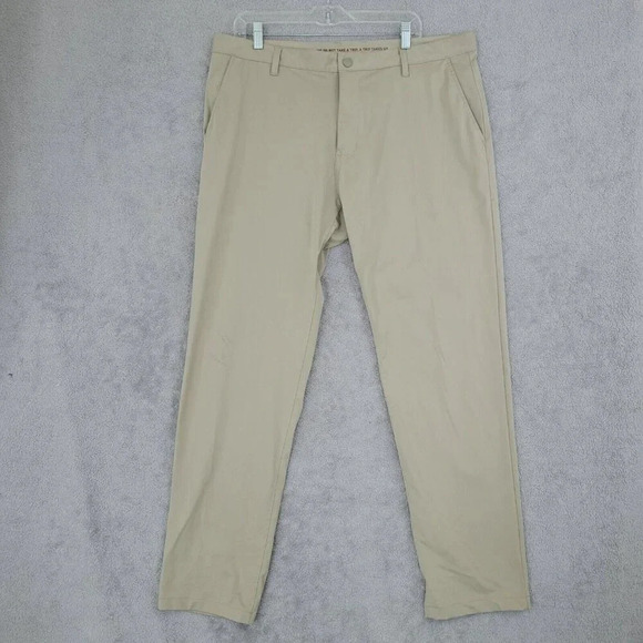 Rhone Commuter Mens 38x32 Khaki Straight Slim Golf Pants 20CT - Picture 1 of 9